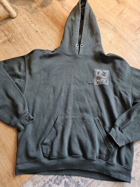mens green pacific & co new buffalo Michigan pullover hoodie size XL